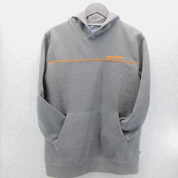 NWT Nautica Gray Pullover Hoodie -  With  Pocket - Youth Size 18/20 - Picture 2 of 6